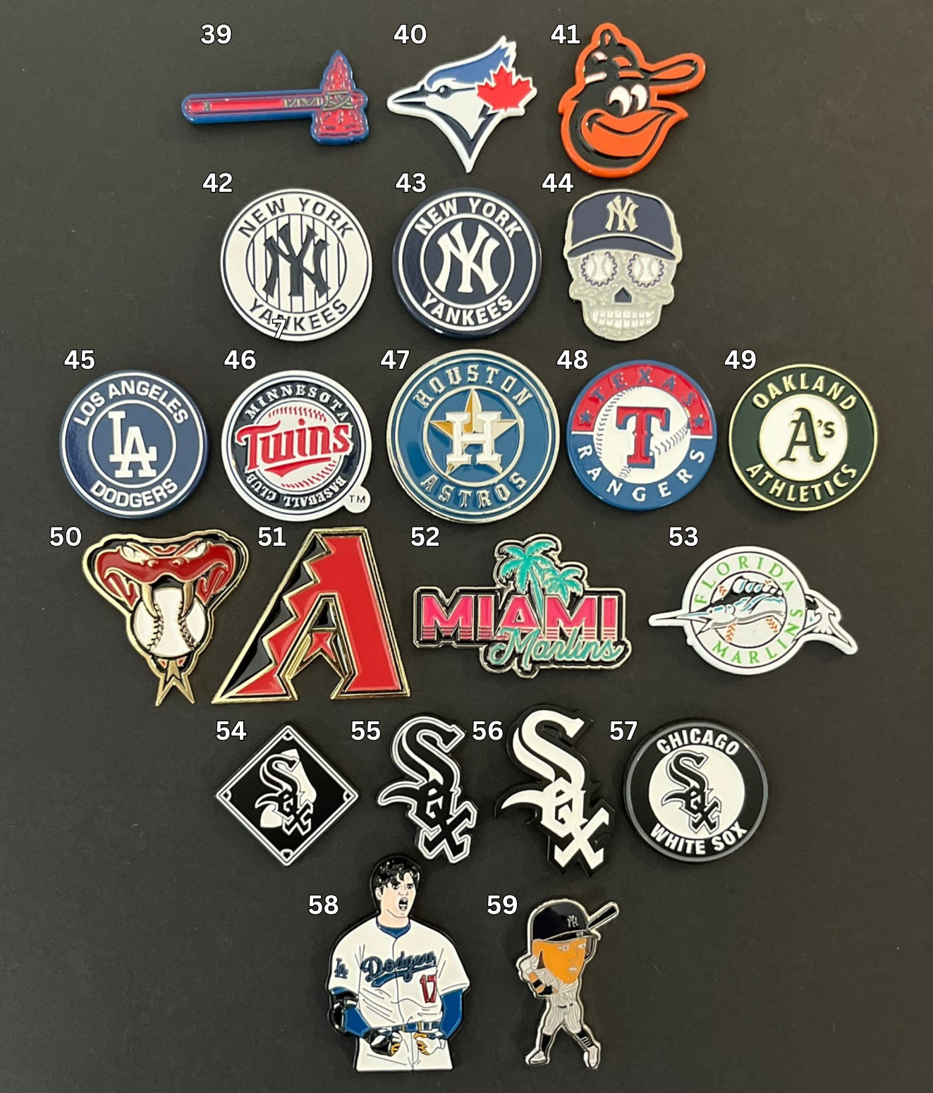 MLB Enamel Pins – Baseball Team Logo Lapel for Tie Hat Jacket Bookbag Gift