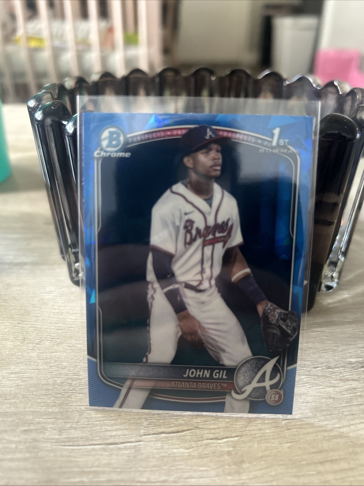 2025 Bowman Chrome Sapphire 1st Prospect Base John Gil BCP-172