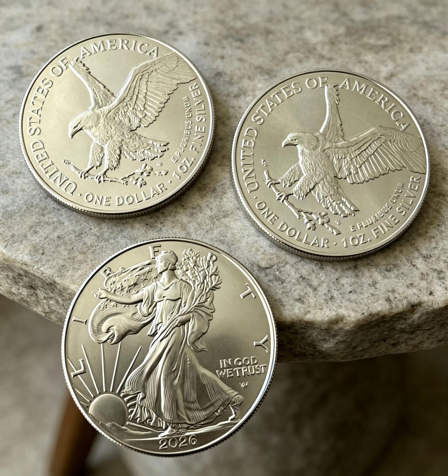 Lot of 3 U.S.999 2026-1-0ZAmerican Eagle C.0.i.n