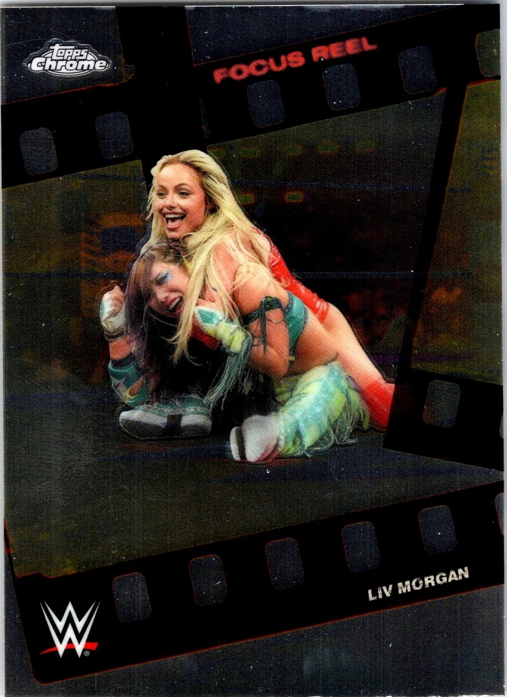 Liv Morgan 2026 Topps Chrome WWE #FR-18 Focus Reel Insert Card