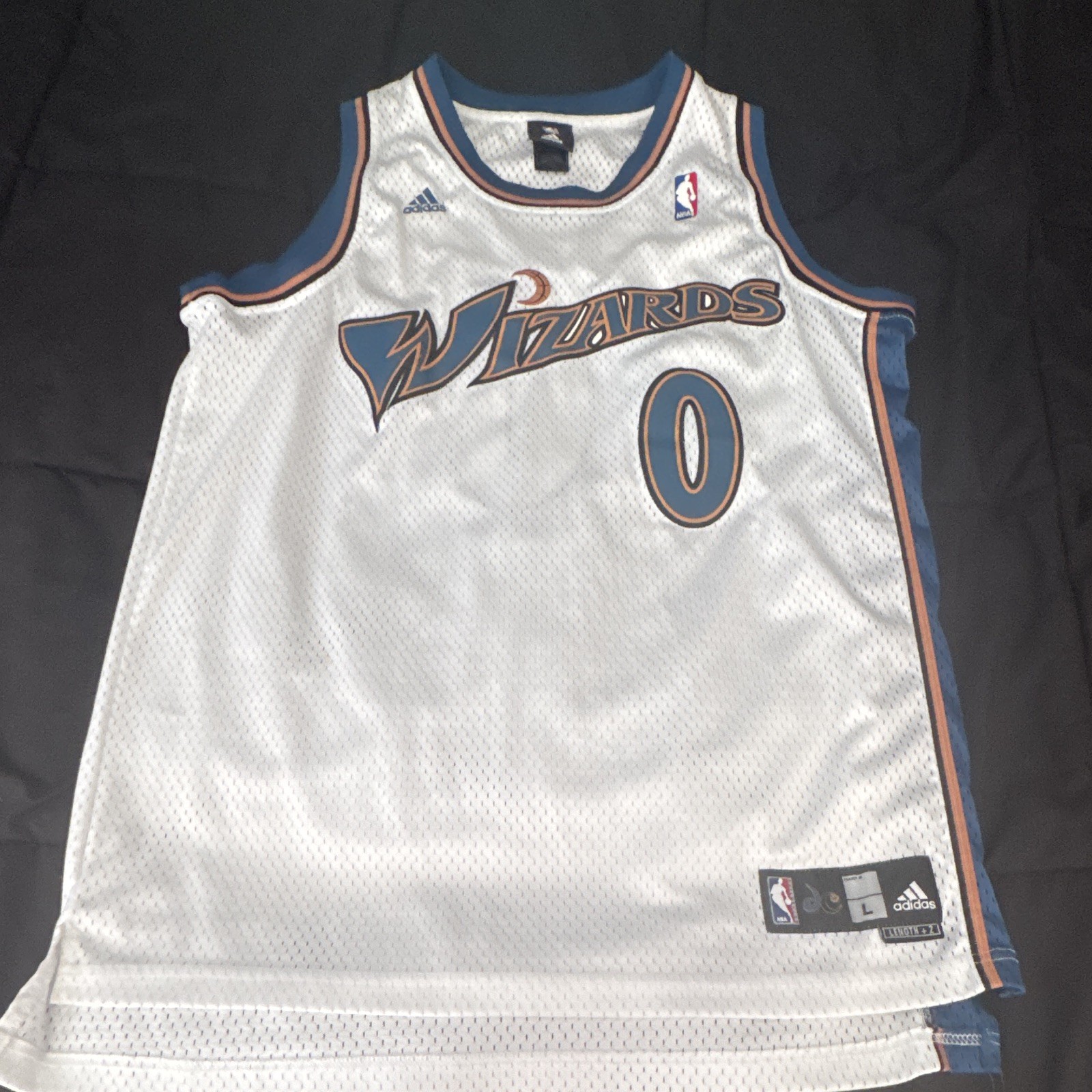 adidas NBA Washington Wizards Gilbert Arenas #0 White Swingman Jersey L