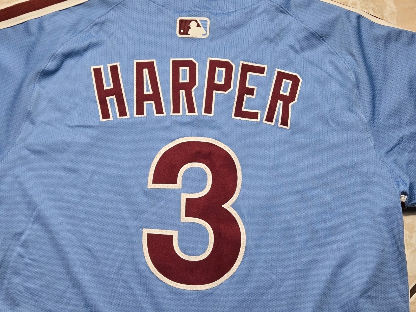 Nike Bryce Harper Philadelphia Phillies Elite Powder Blue MLB Jersey 48 $375