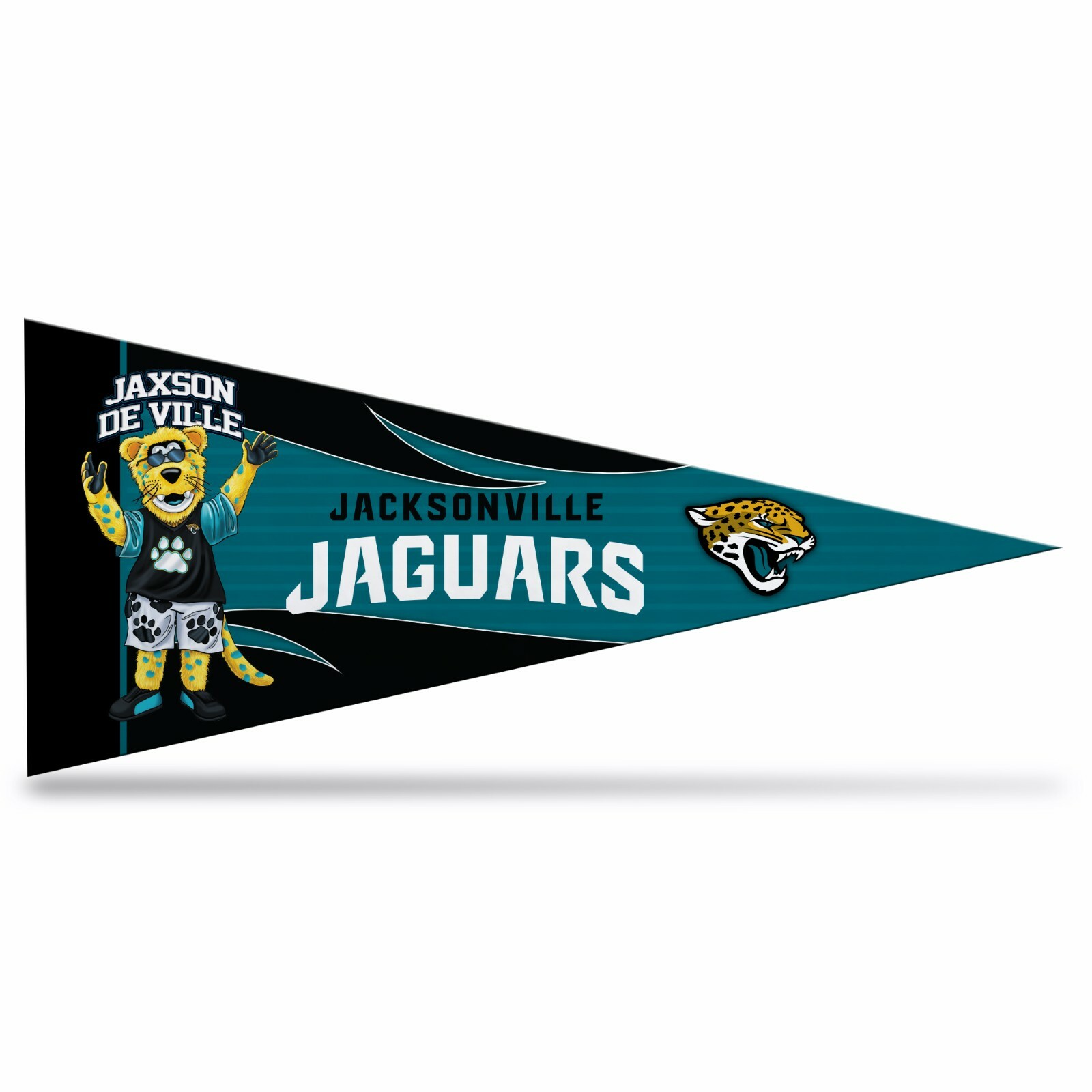 Jacksonville Jaguars NFL Mascot Mini Pennant 9″x4″, New, felt, Made in USA