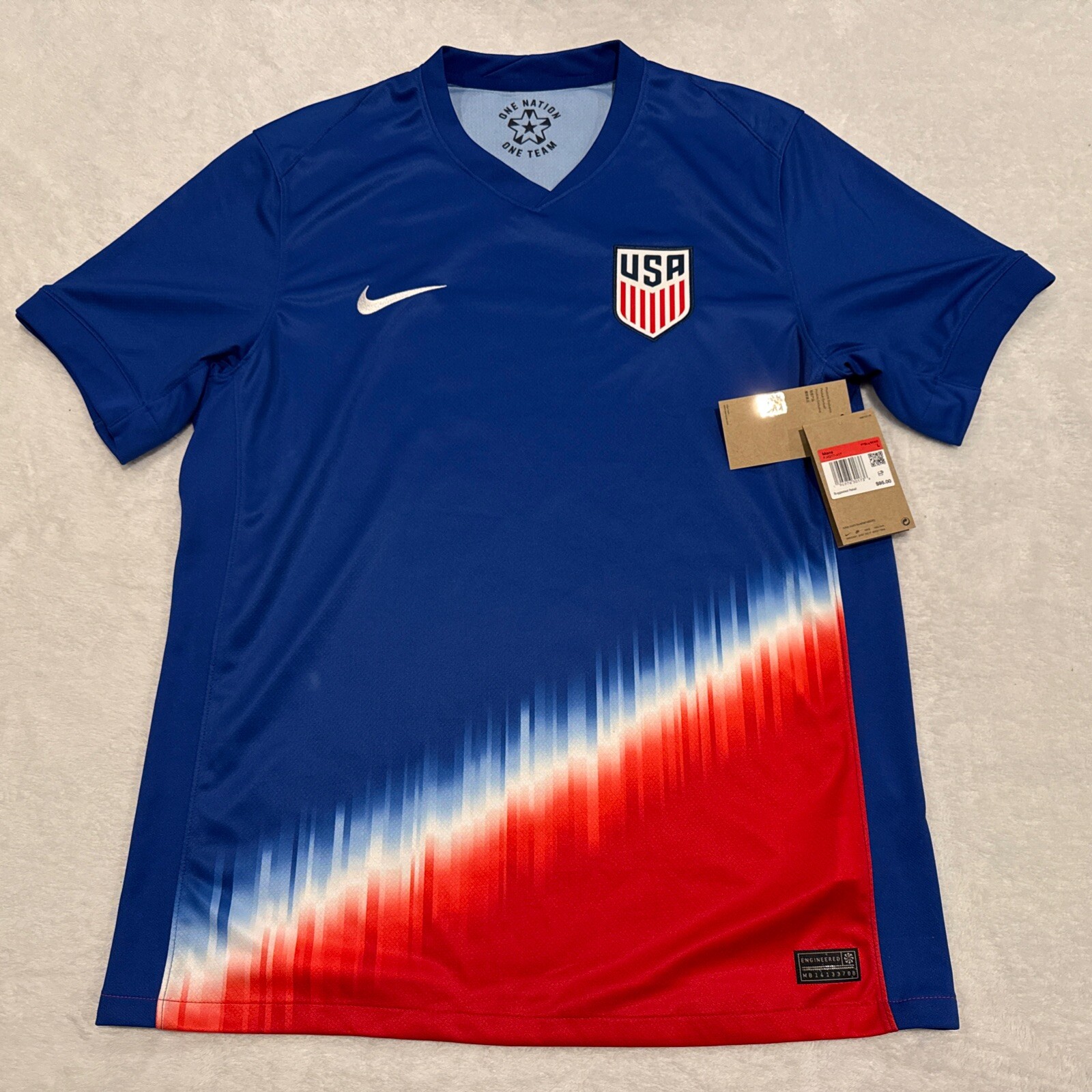 2024 Nike Men’s United States Away Blue Soccer Jersey Large L US USMNT USA