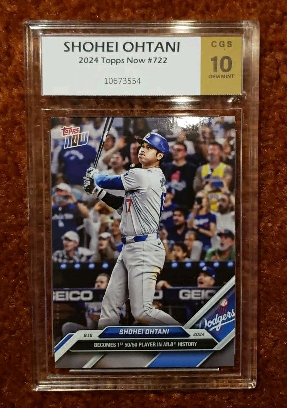 *SHOHEI OHTANI* 2024 Topps Now 1st 50/50 Player MLB #722 *CGS 10* L.A. Dodgers