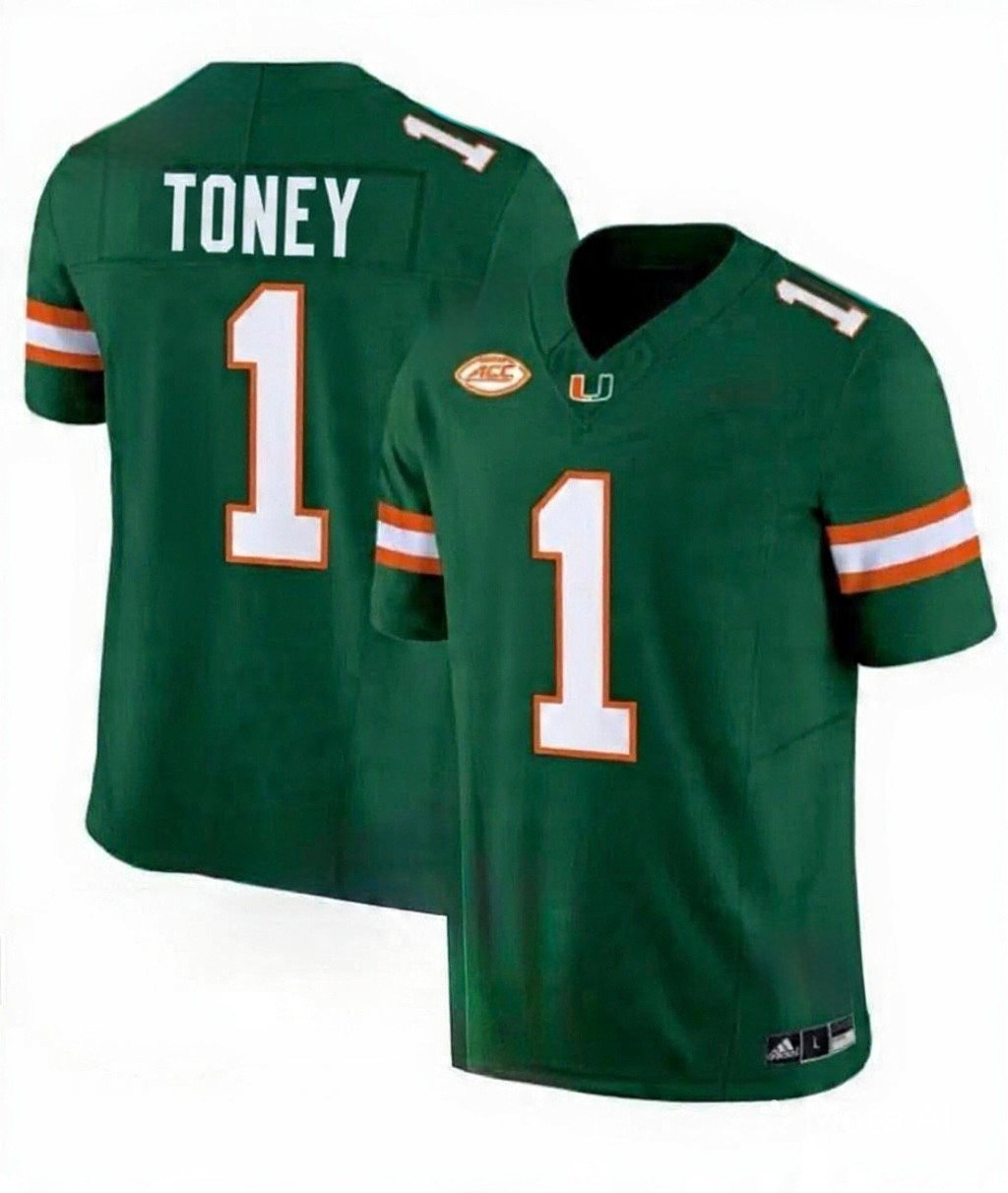 Malachi Toney Miami Hurricanes Football Jersey – NWT – Multiple Sizes/Colors