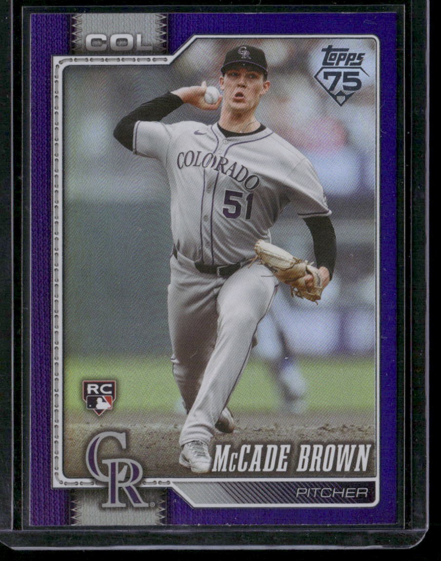 2026 Topps #595 McCade Brown Purple Rainbow Foil #/250