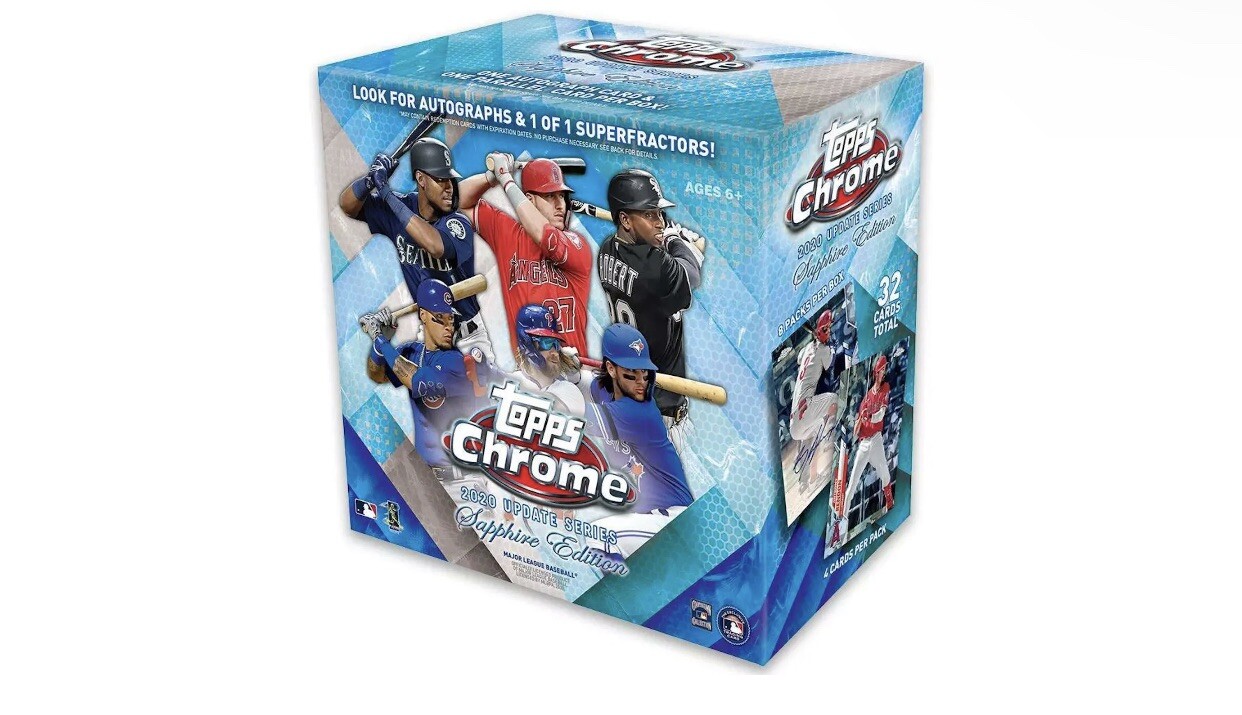 2020 Topps Chrome Update Sapphire Edition Factory Sealed Hobby Box Exclusive MLB