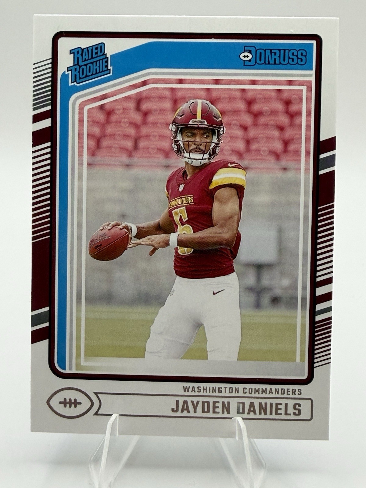 2024 Panini Donruss Football Jayden Daniels Commanders Rated Rookie RC #389