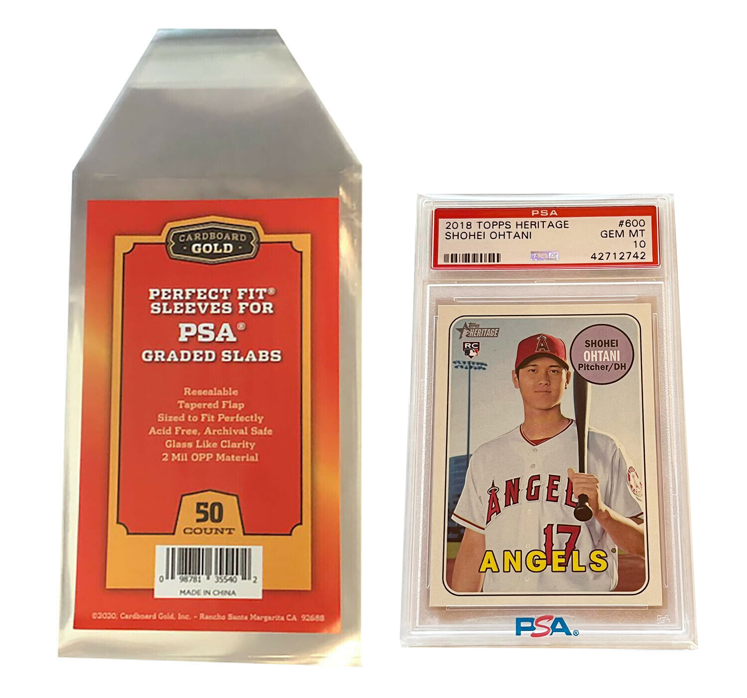 50 CBG Max Pro Perfect Snug Fit Graded Card Sleeves Bags – PSA Size – with Logo