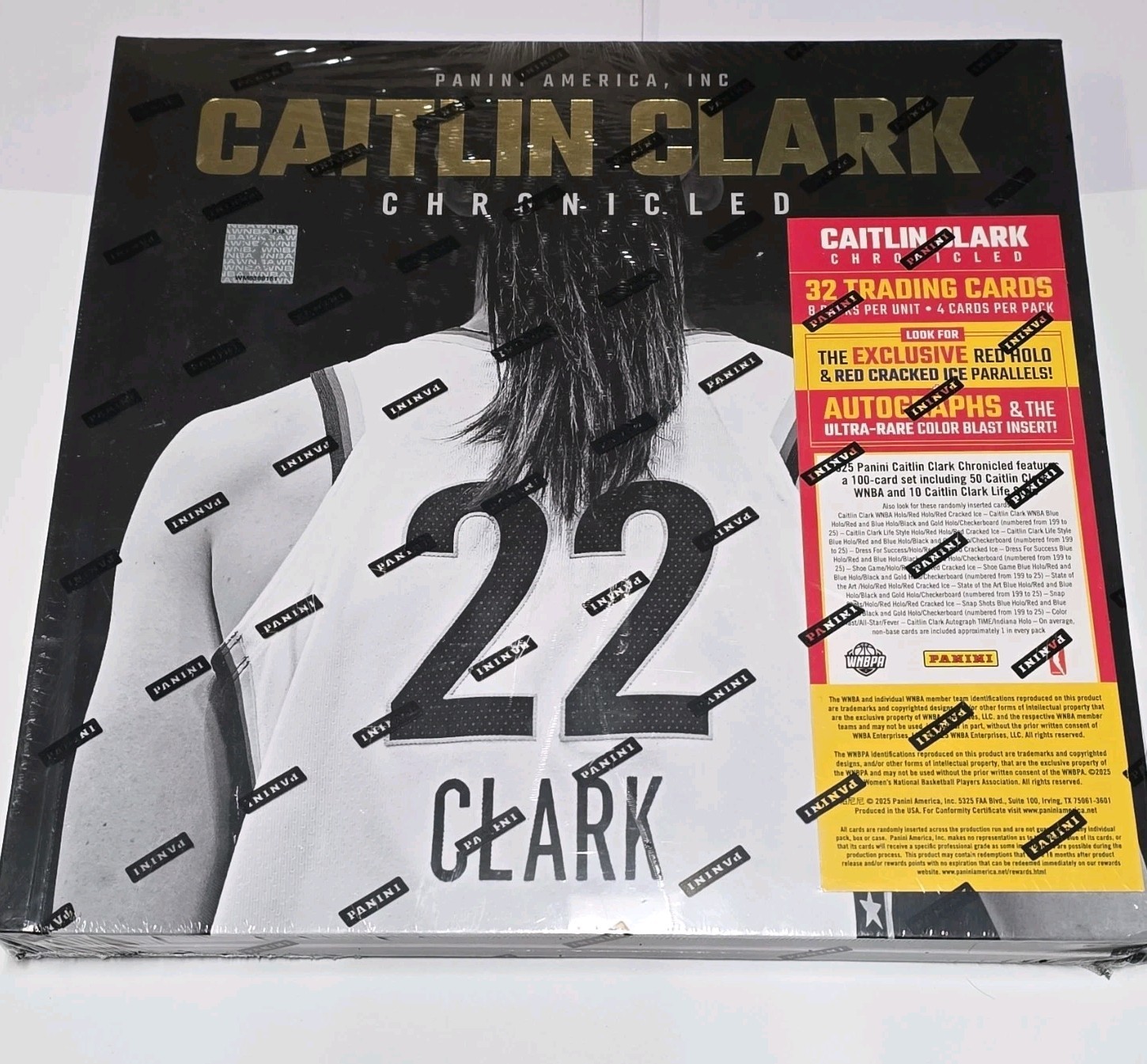 Panini Caitlin Clark Chronicled 2025 Card Box 32 Cards Red Parallels Autographs