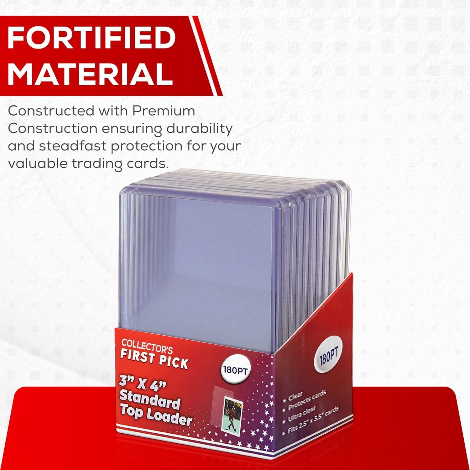 180PT 10 Piece Per Pack Top Loaders for Cards – Thick Top Loaders for Cards …