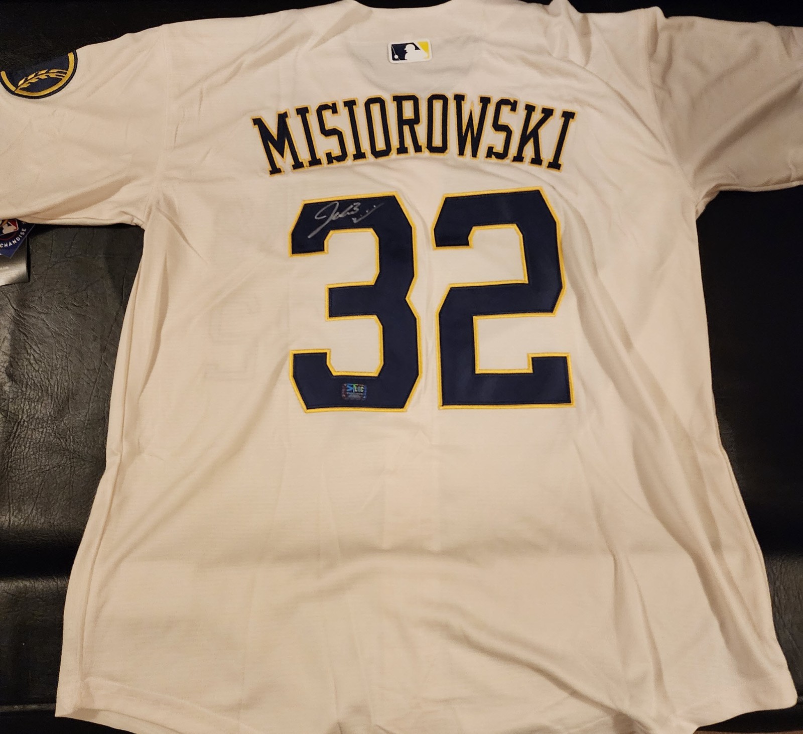 Jacob Misiorowski Autographed Milwaukee Cream Replica Jersey PROVA Witnessed COA