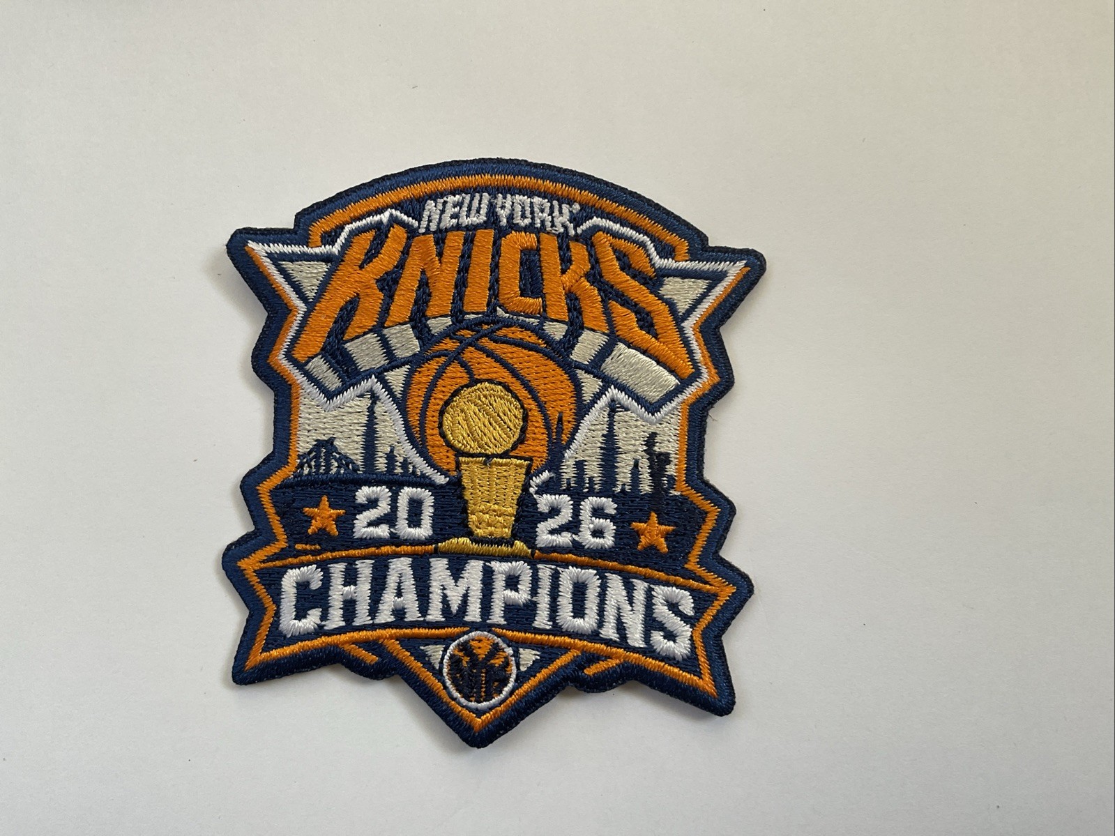 New York Knicks Embroidered Iron On Patch 3”. 2.5”