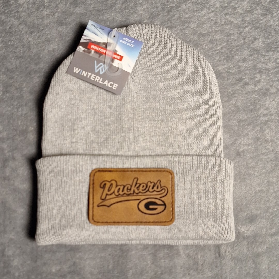 Packers Leather Rectangle Patch NFL (Patch Only)