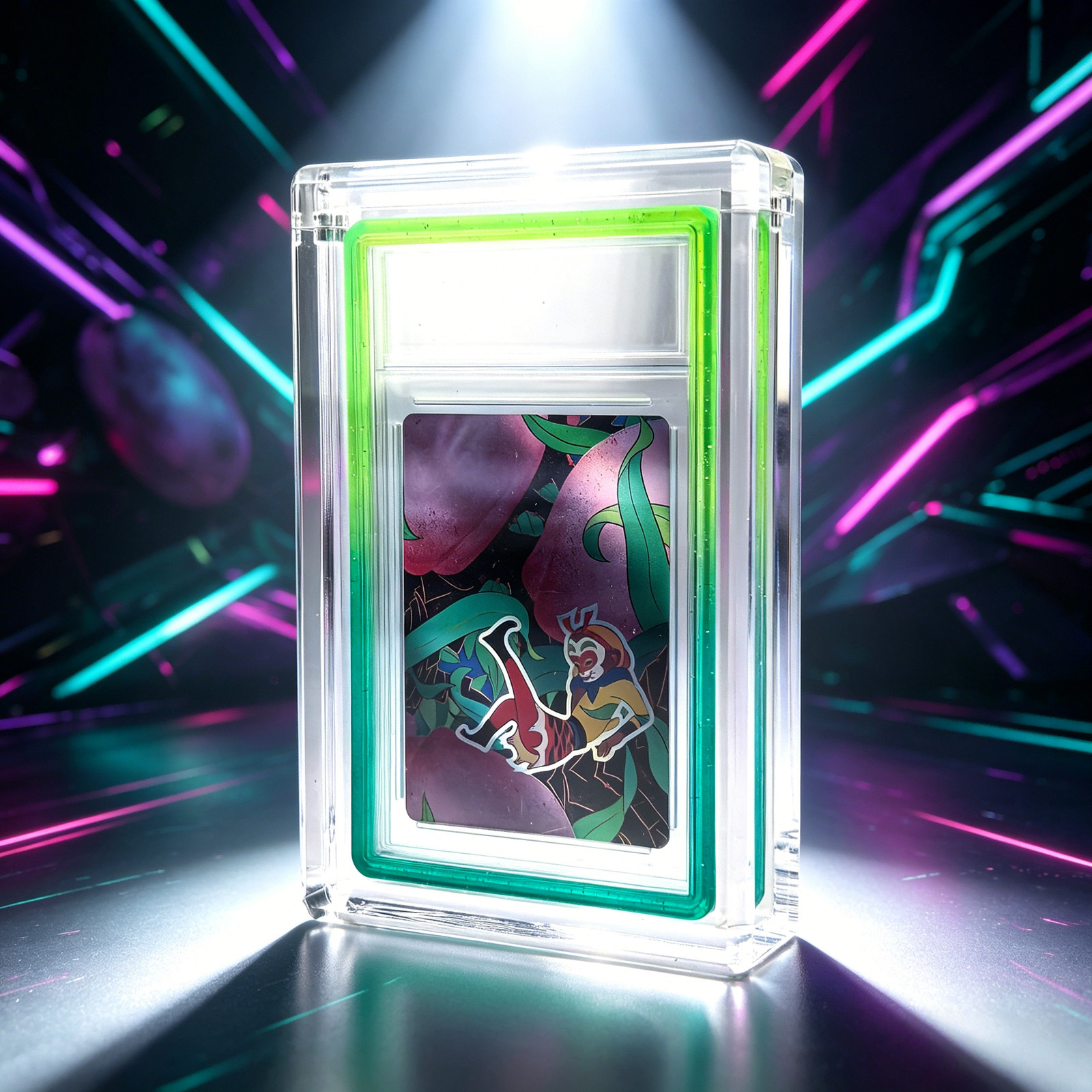 Display Set For 35pt PSA: Acrylic Clear Stand+Graded Bumper Guard With PC Panel