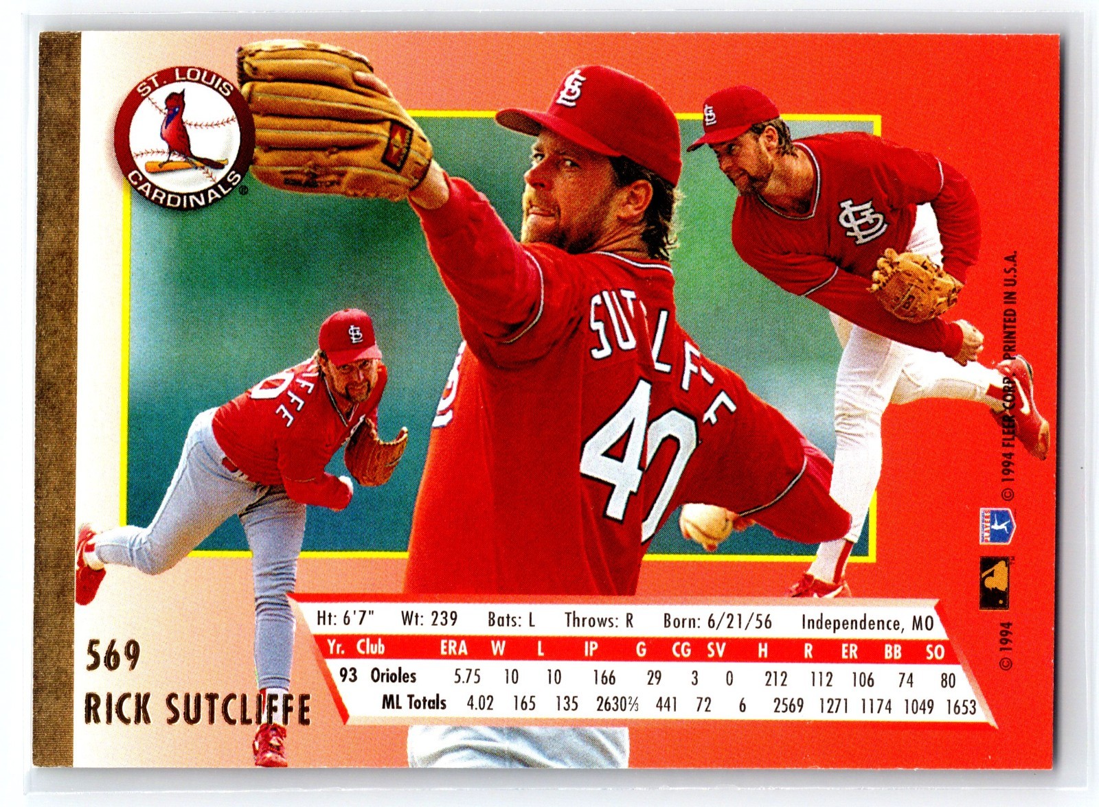 1994 Fleer Ultra – Rick Sutcliffe #569