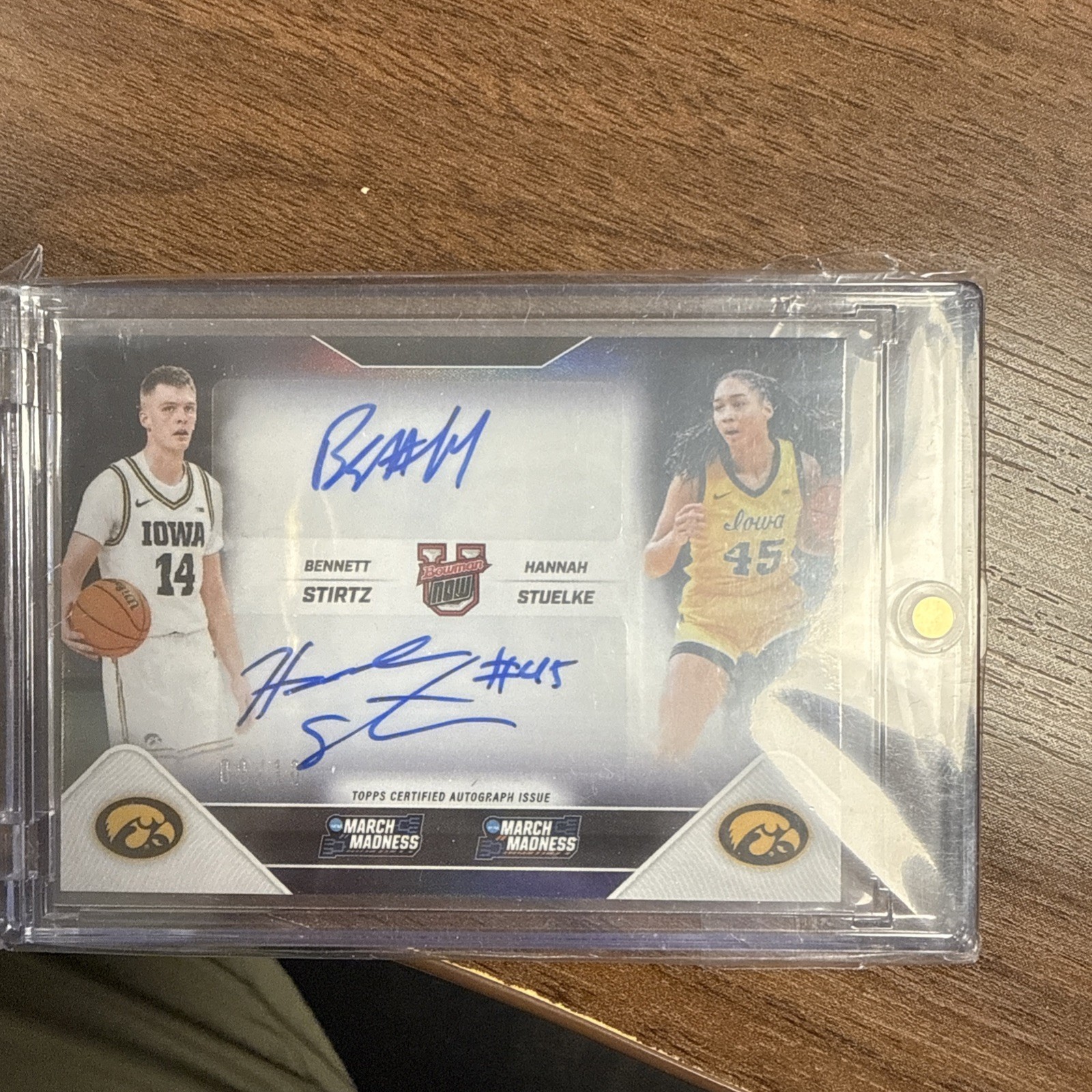 2025-26 Bowman U March Madness Bennett Stirtz / Hannah Stuelke – Dual Auto 9/16