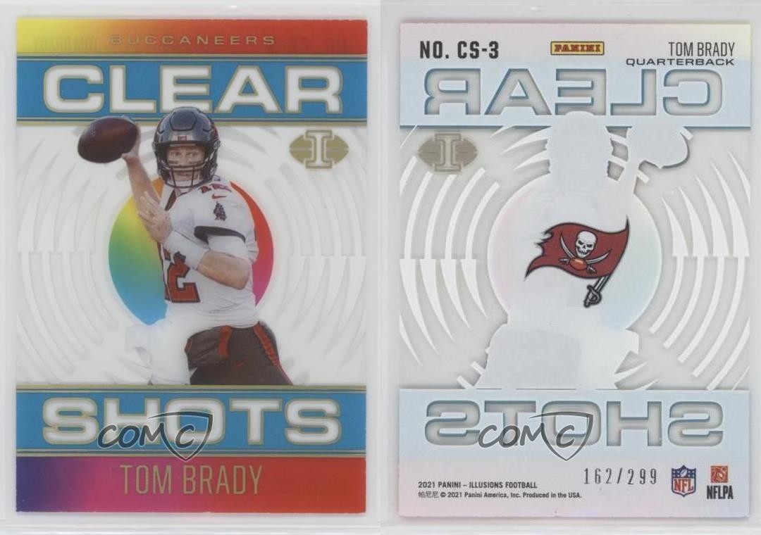2021 Panini Illusions Clear Shots Light Blue 162/299 Tom Brady #CS-3 1u6