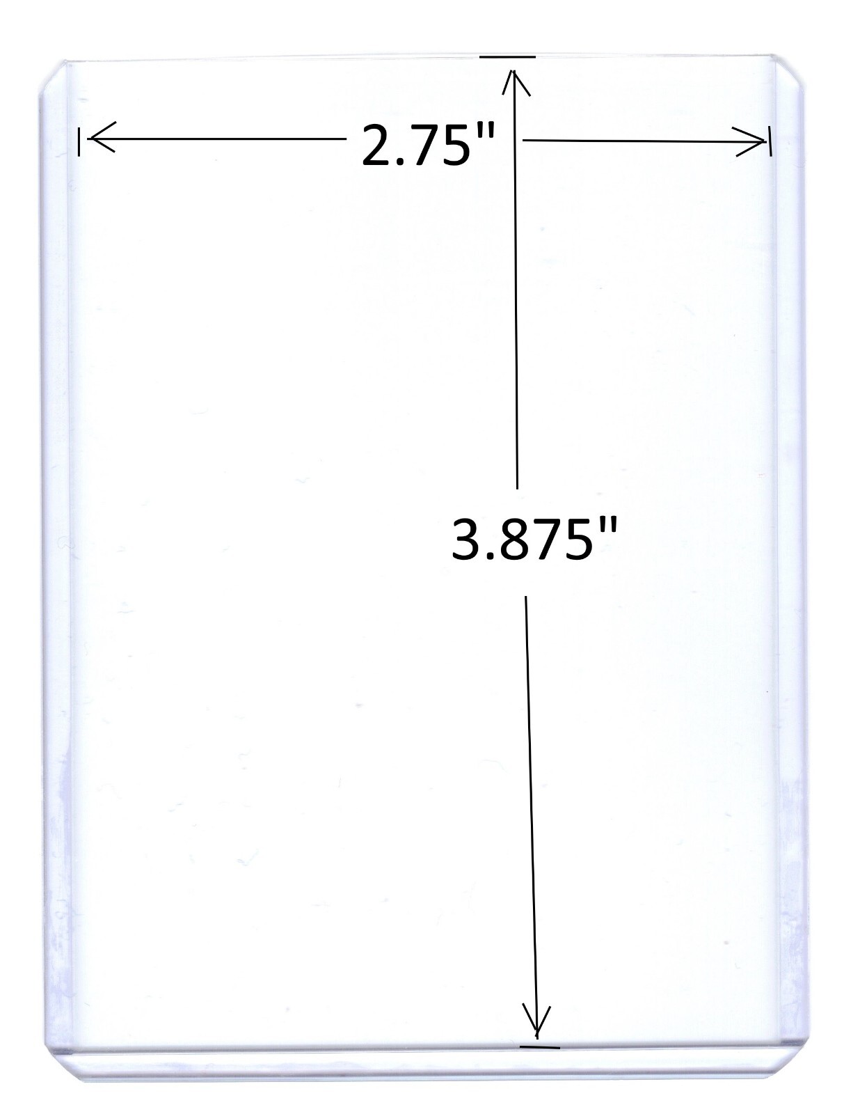 THICK CARD 75pt Regular Size 3×4 Top Loaders, 25 50 100 1000 Top Loaders