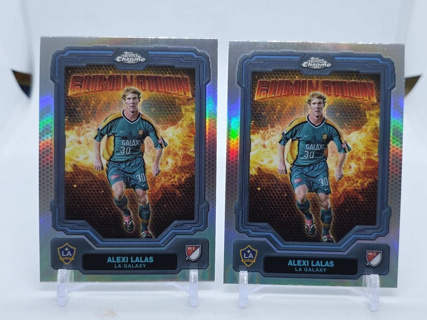 2x 2025 Topps Chrome MLS Elimination Insert Alexi Lalas LA Galaxy #EL-30 USA