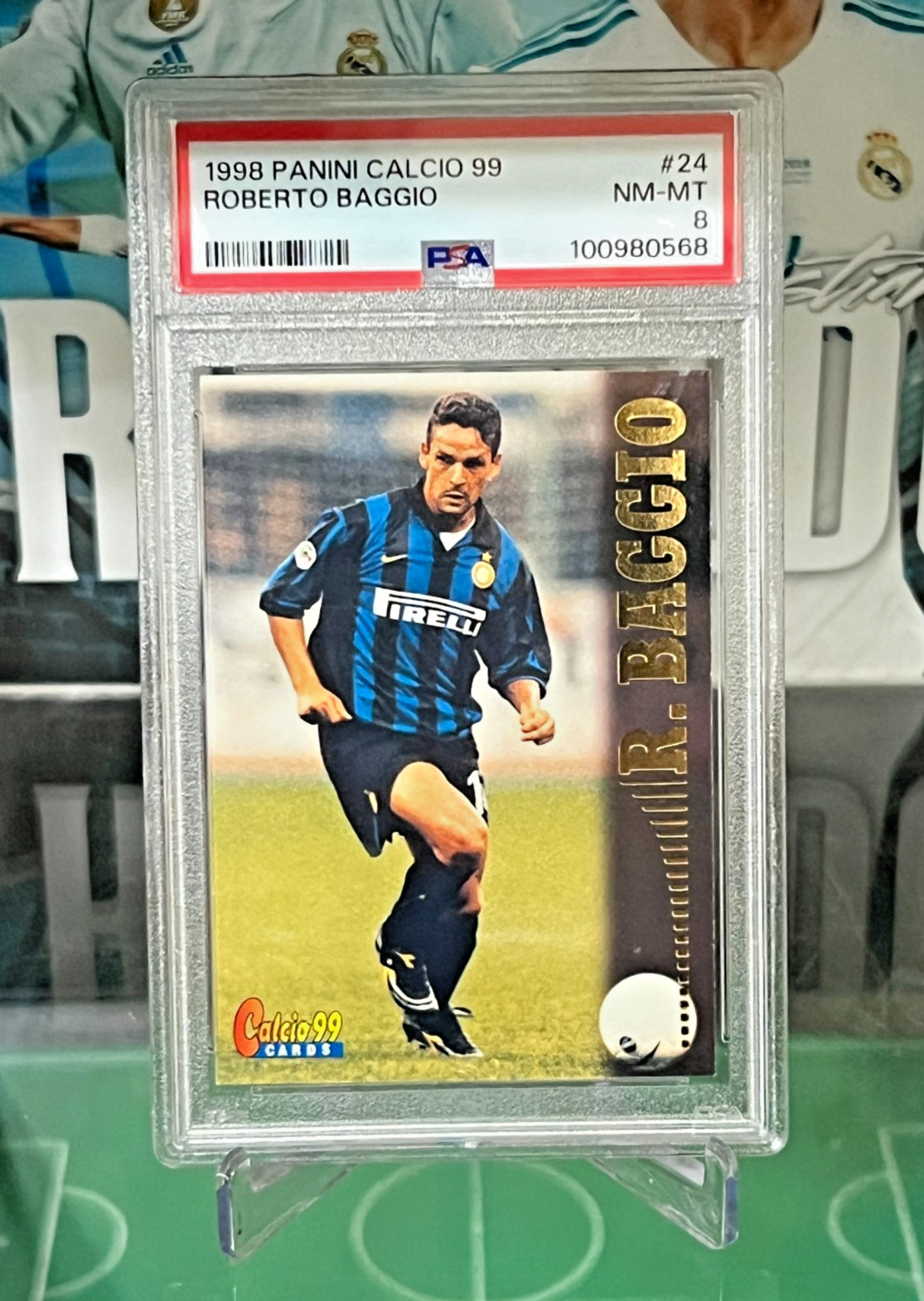 1998-99 Panini Calcio Cards 99 # 24 Roberto Baggio PSA 8