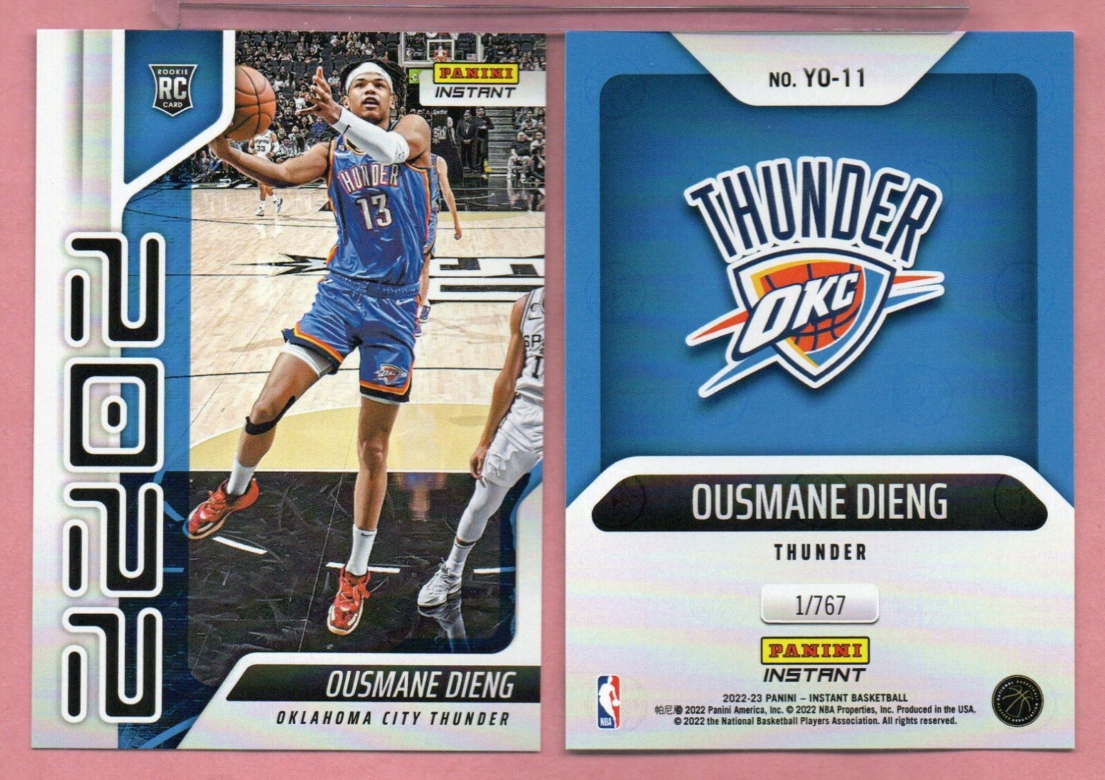 Ousmane Dieng Oklahoma City Thunder 2022-23 Panini Instant Year One #11 PR 767