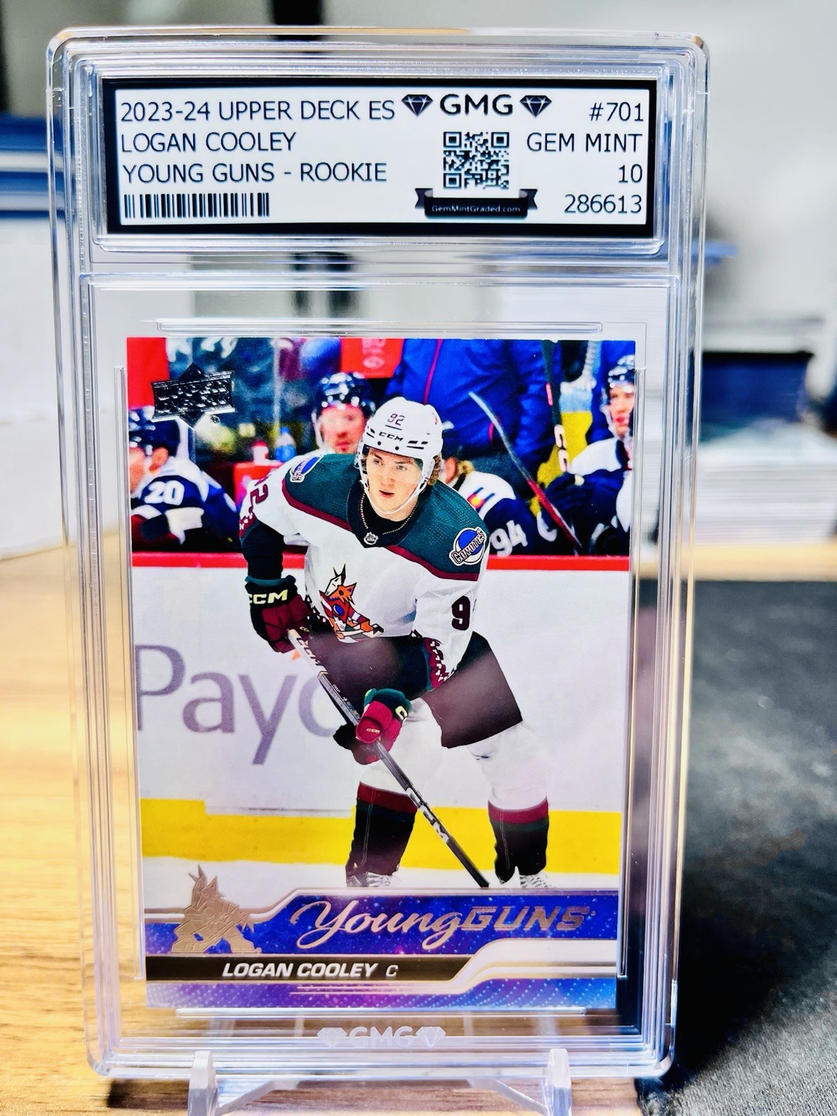 2023-24 Upper Deck Logan Cooley Young Guns Rookie GMG Graded 10 Gem Mint 💎 #701