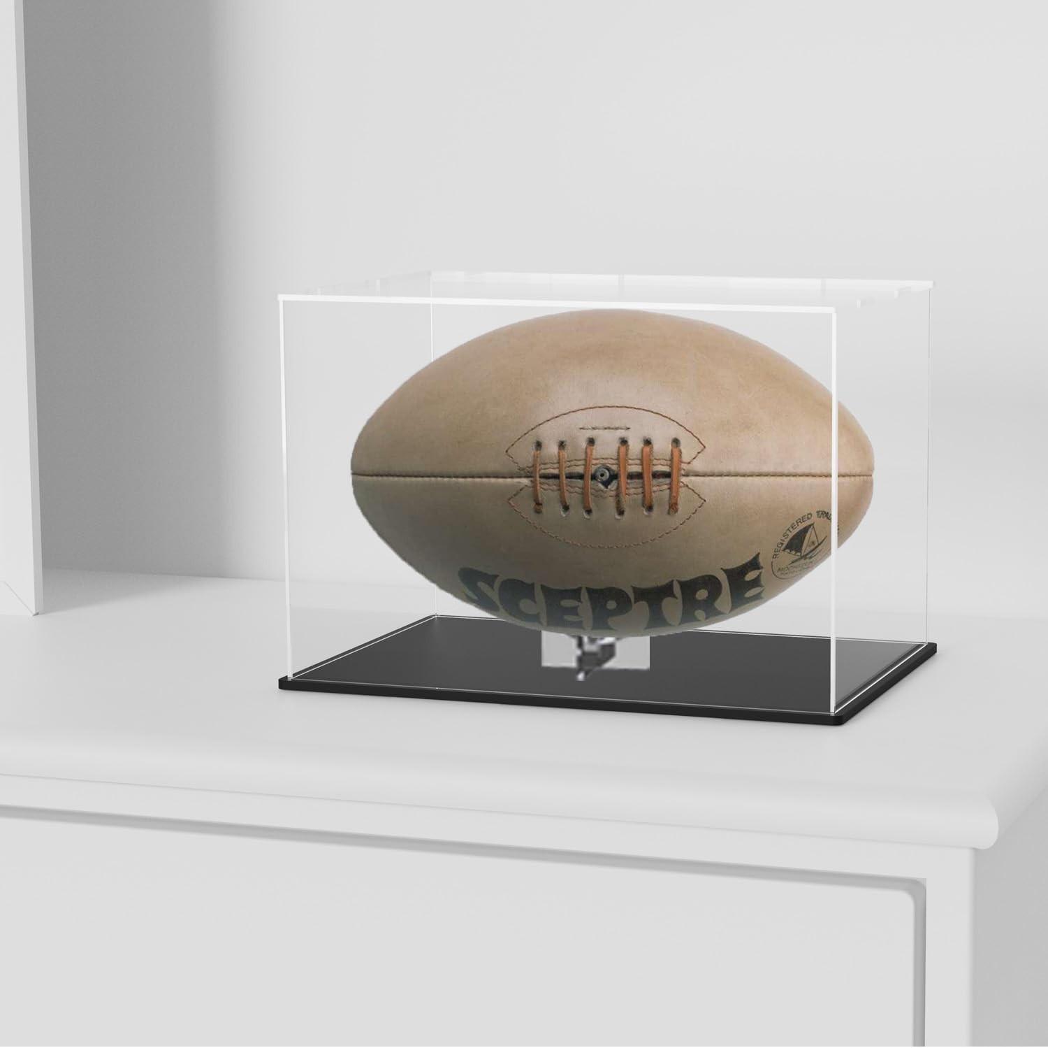 Acrylic Display Box with Removeable Ball Stand, Clear Acrylic Case for Full S…