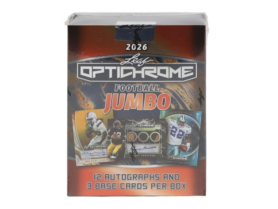 2026 LEAF OPTICHROME FOOTBALL HOBBY JUMBO BOX – NEW – FREE SHIPPING 🔥🔥🔥