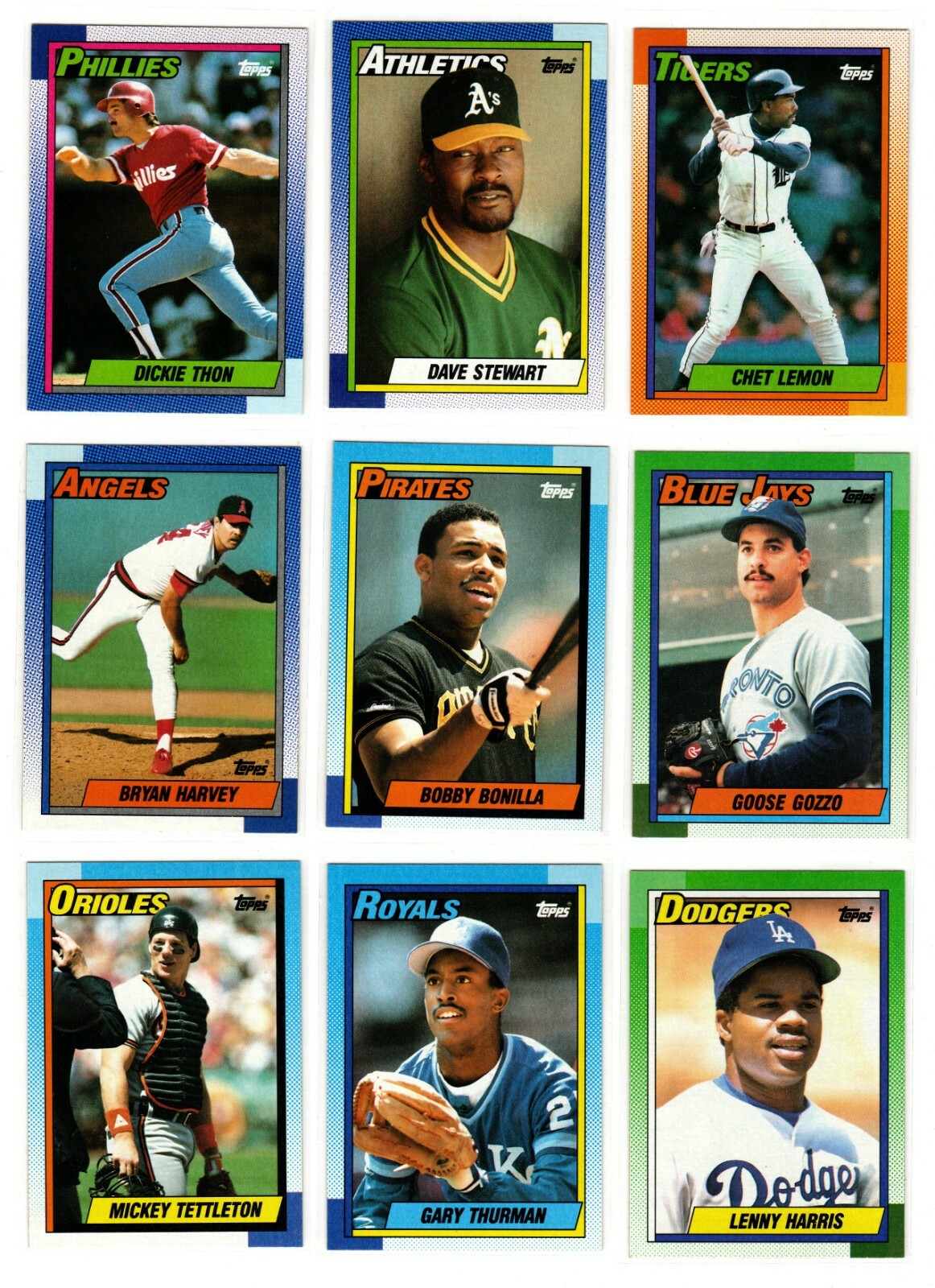 1990 Topps Baseball Trading Cards You Pick / Choose f/ List #s 451 – 650 / mb11