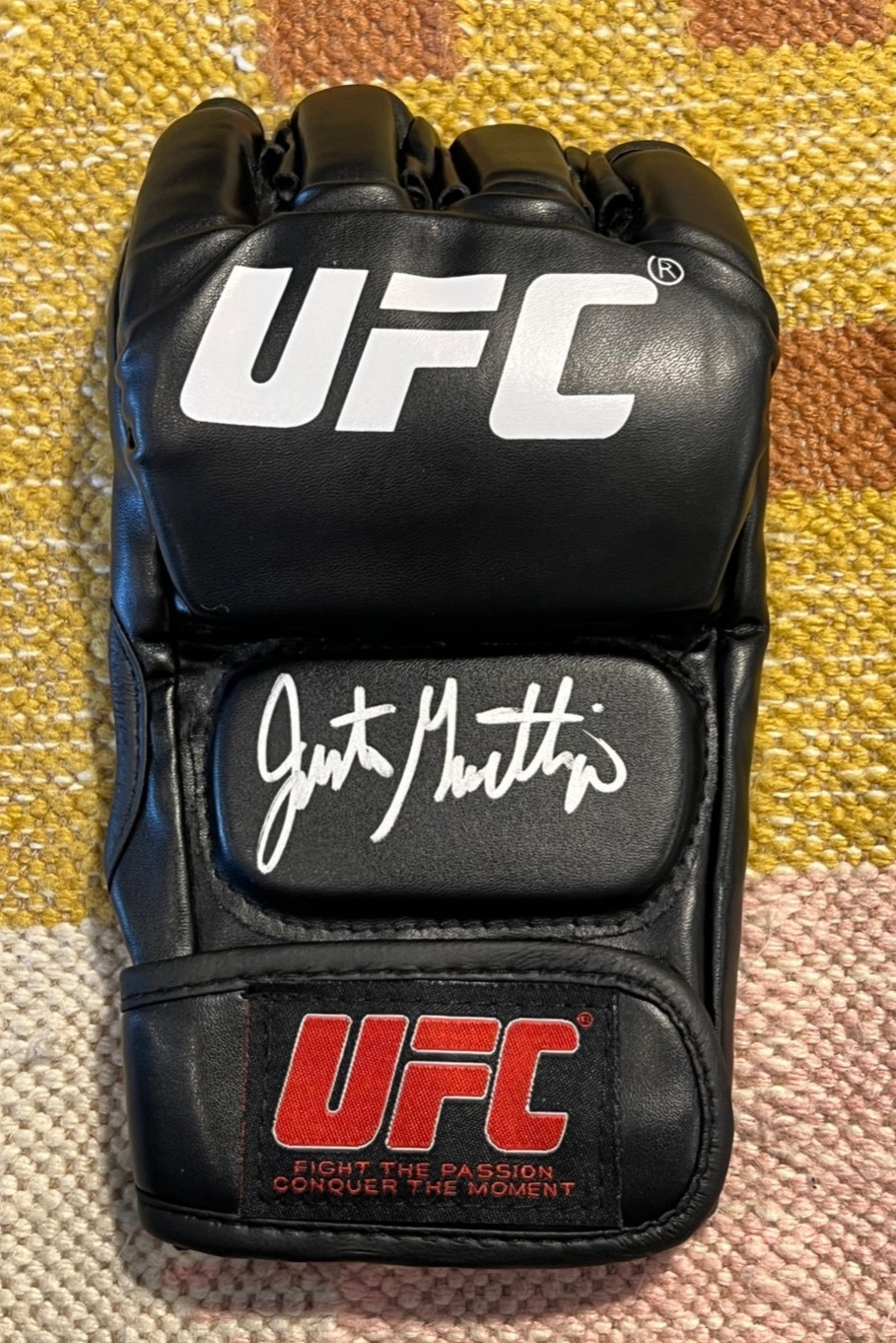 Justin Gaethje Signed Autograph UFC MMA Fight Glove Fighter USA The Highlight