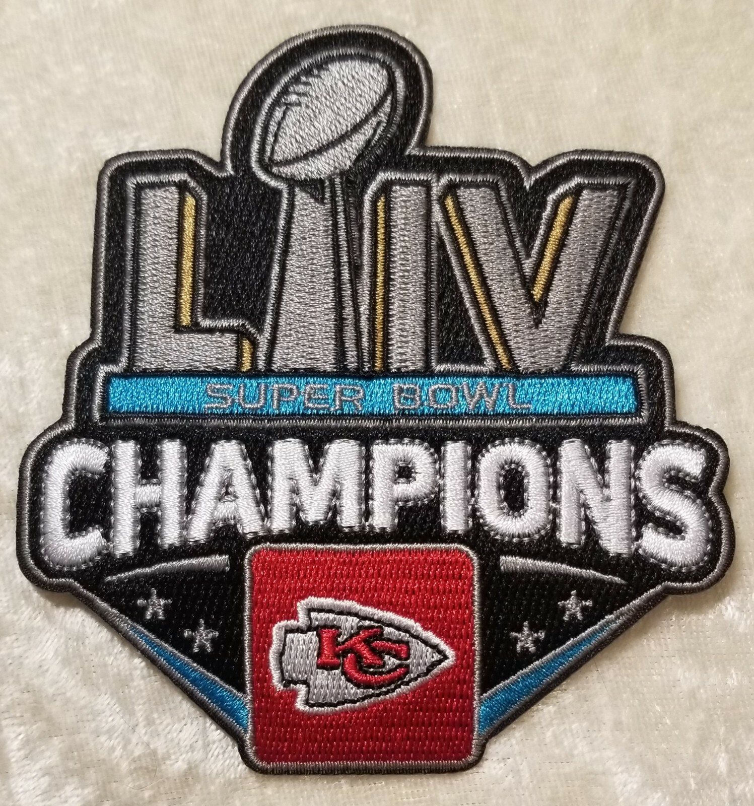 Kansas City Chiefs 2020 Super Bowl 4″ Iron On Embroidered Patch ~USA Seller