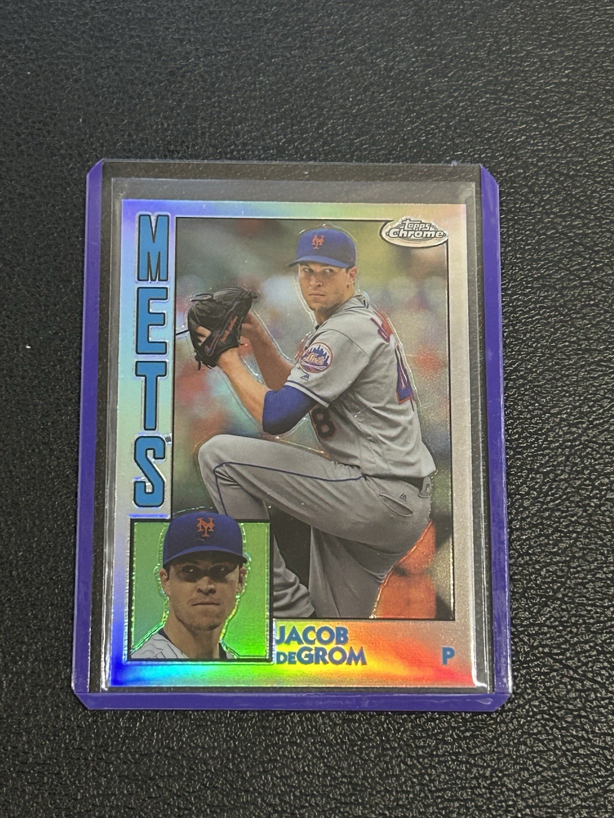 2019 Topps Chrome – 1984 Topps Refractor #84TC-6 Jacob deGrom- New York Mets B1