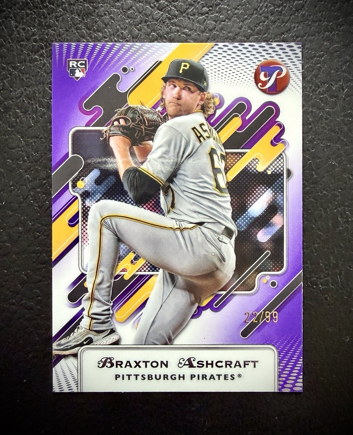 2025 Topps Pristine #245 Braxton Ashcraft Pirates Rookie Purple Refractor /99