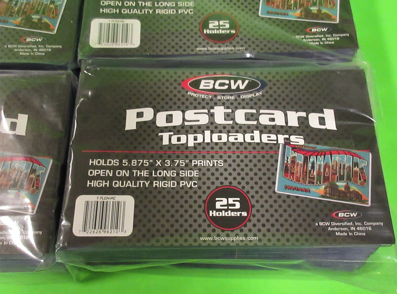 100 POSTCARD TOPLOADERS,HOLDERS,RIGID PVC,ARCHIVAL SAFE,FITS 5.875″X 3.75″ CARDS