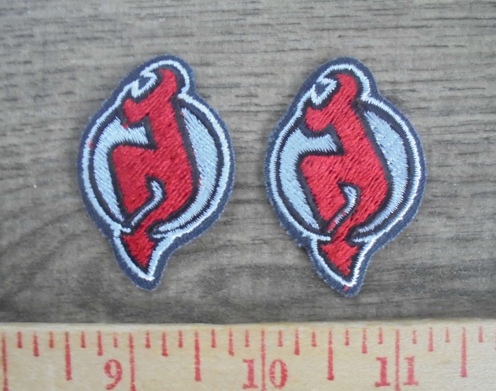 2- Small NHL New Jersey Devils Logo Patch sport Embroidery , Iron , Sew-on