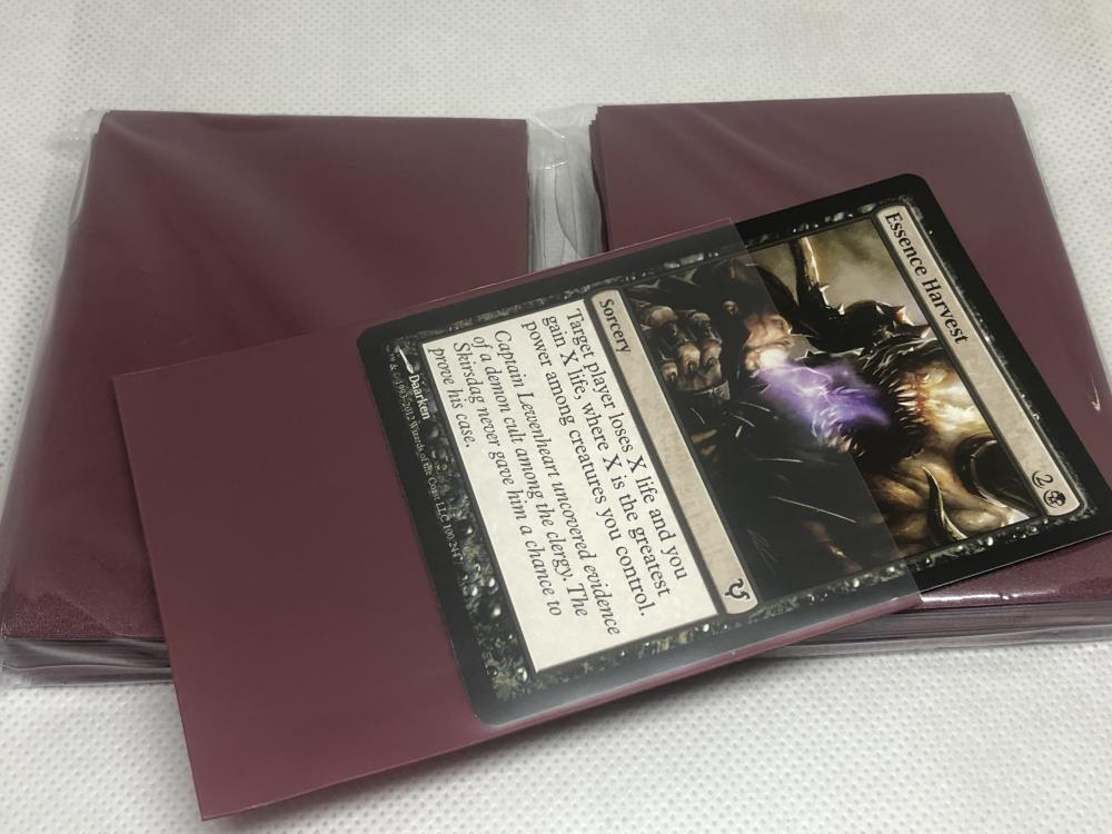 Lenayuyu 600pcs Winered Deck Protector Standard MTG Card Sleeves 66x91mm Glossy
