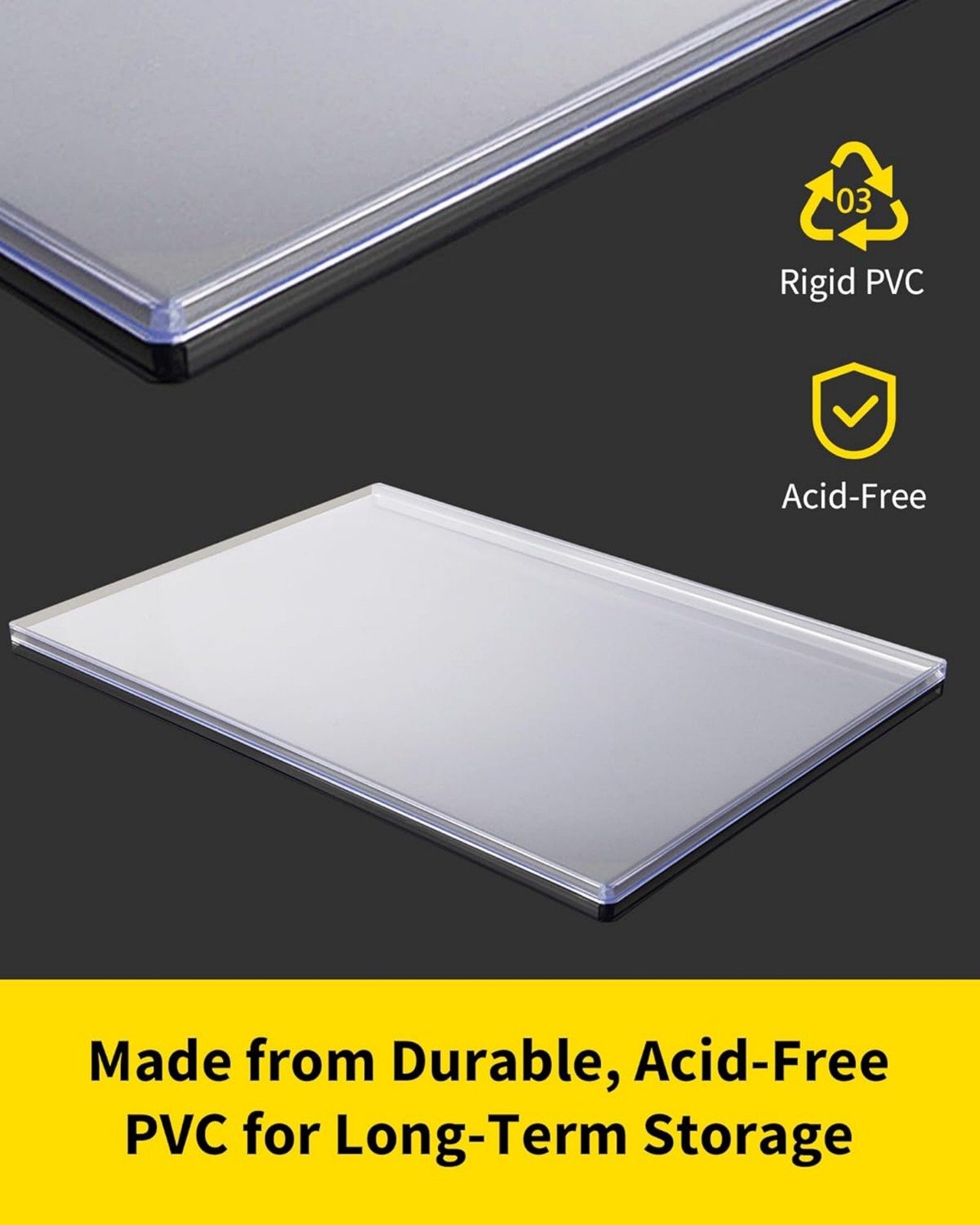 Print Case Clear Hard Plastic TopLoad Sleeves 8.5×11″ 10-100 Pcs Document Holder