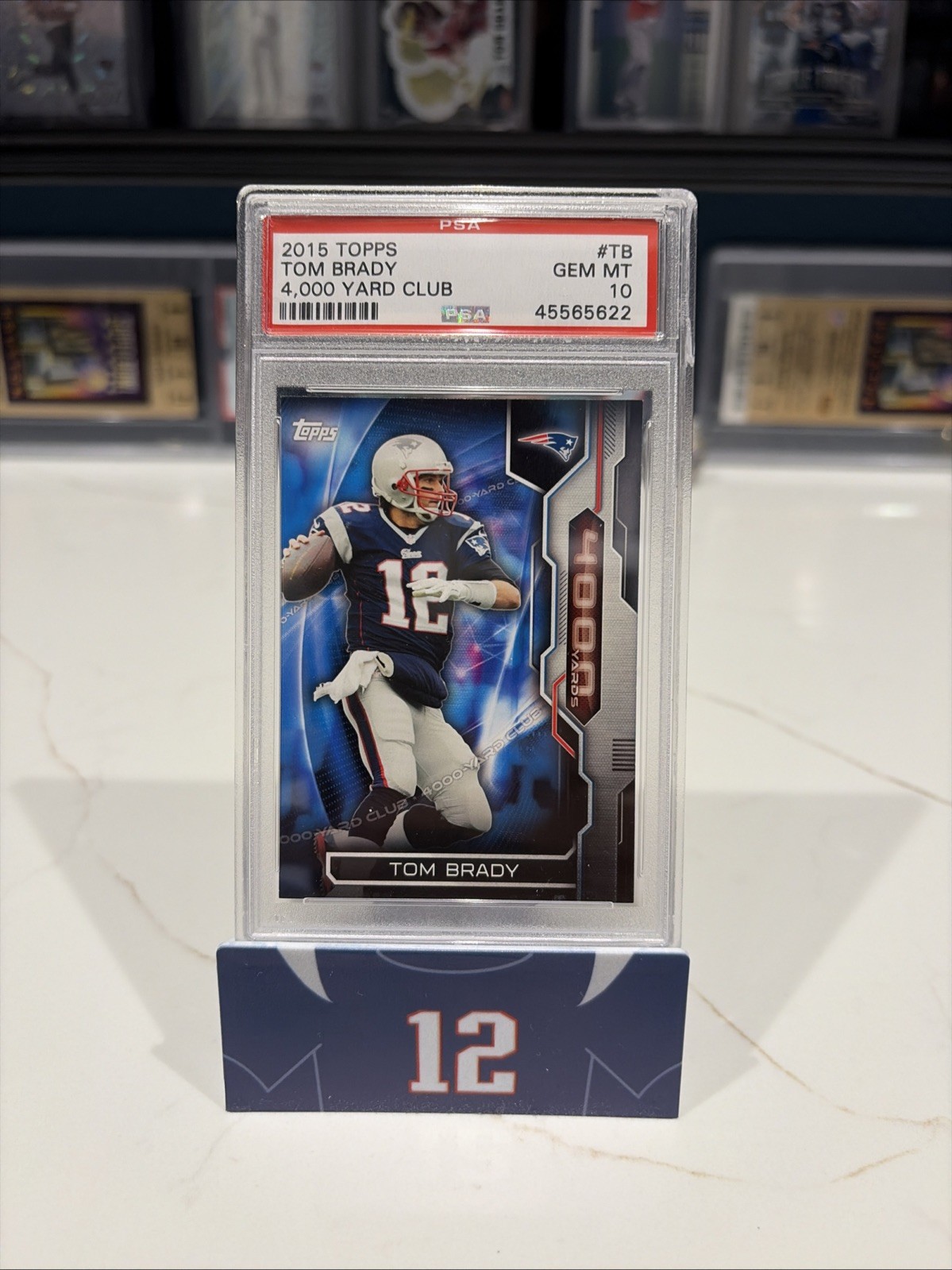 TOM BRADY 2015 TOPPS 4,000 YARD CLUB PSA 10 #TB 7XSB INVEST GOAT HOF MVP TB12