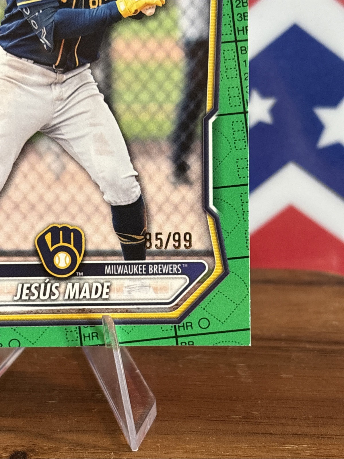 2026 Bowman Jesus Made Green scorecard /99