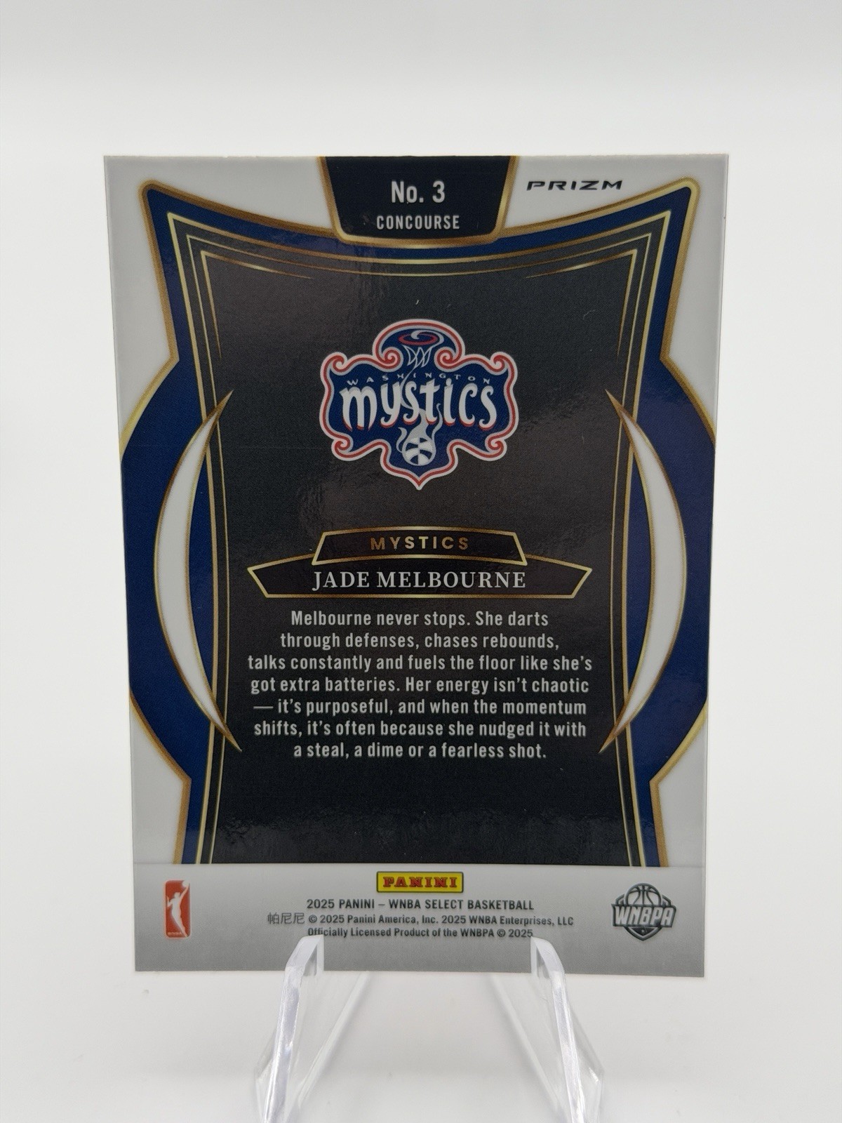 2025 Panini Select WNBA – Concourse Jade Melbourne #3 Pink Ice Prizm