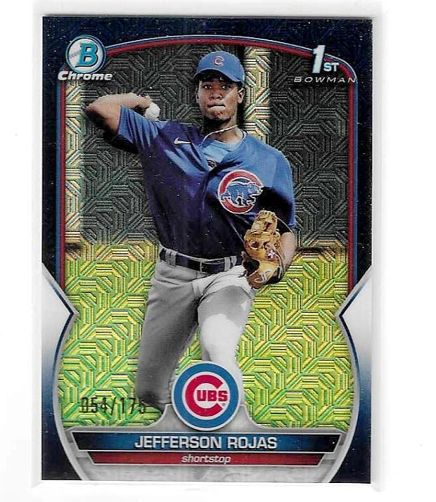 2023 Bowman Chrome JEFFERSON ROJAS Mojo Navy Refractor /175 prospect rookie 1st