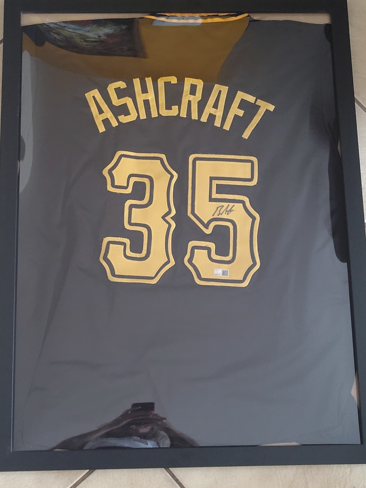 Framed Signed Auto Braxton Ashcraft Replica Jersey XL