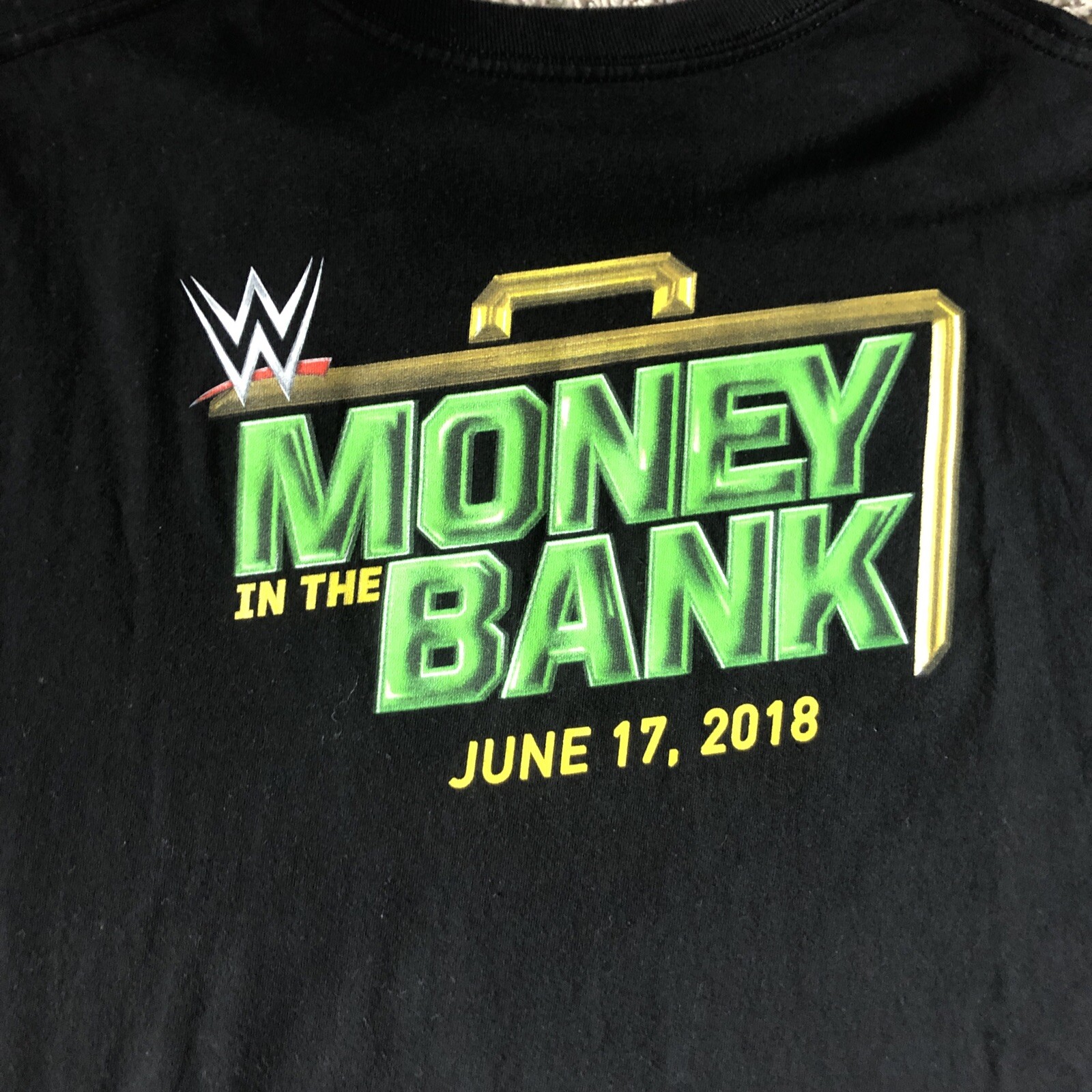 WWE Money In The Bank 2018 Crew TShirt XL Back