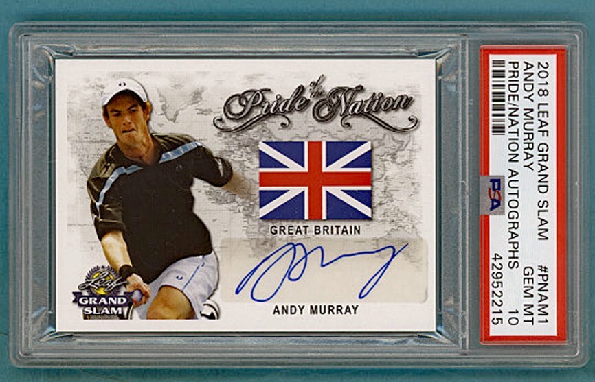 2018 Leaf Grand Slam Andy Murray Auto Issue – #PNAM1 PSA 10! POP 1!