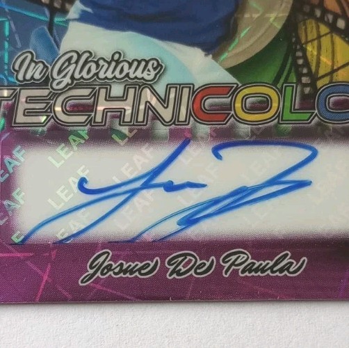 Josue De Paula 2025 Leaf Vivid Technicolor Purple Auto 5/7 Los Angeles Dodgers ⭐