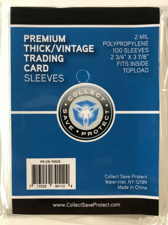 COLLECT SAVE PROTECT CSP PREMIUM THICK/VINTAGE SLEEVES 2 3/4 X 3 7/8 4 PACK LOT