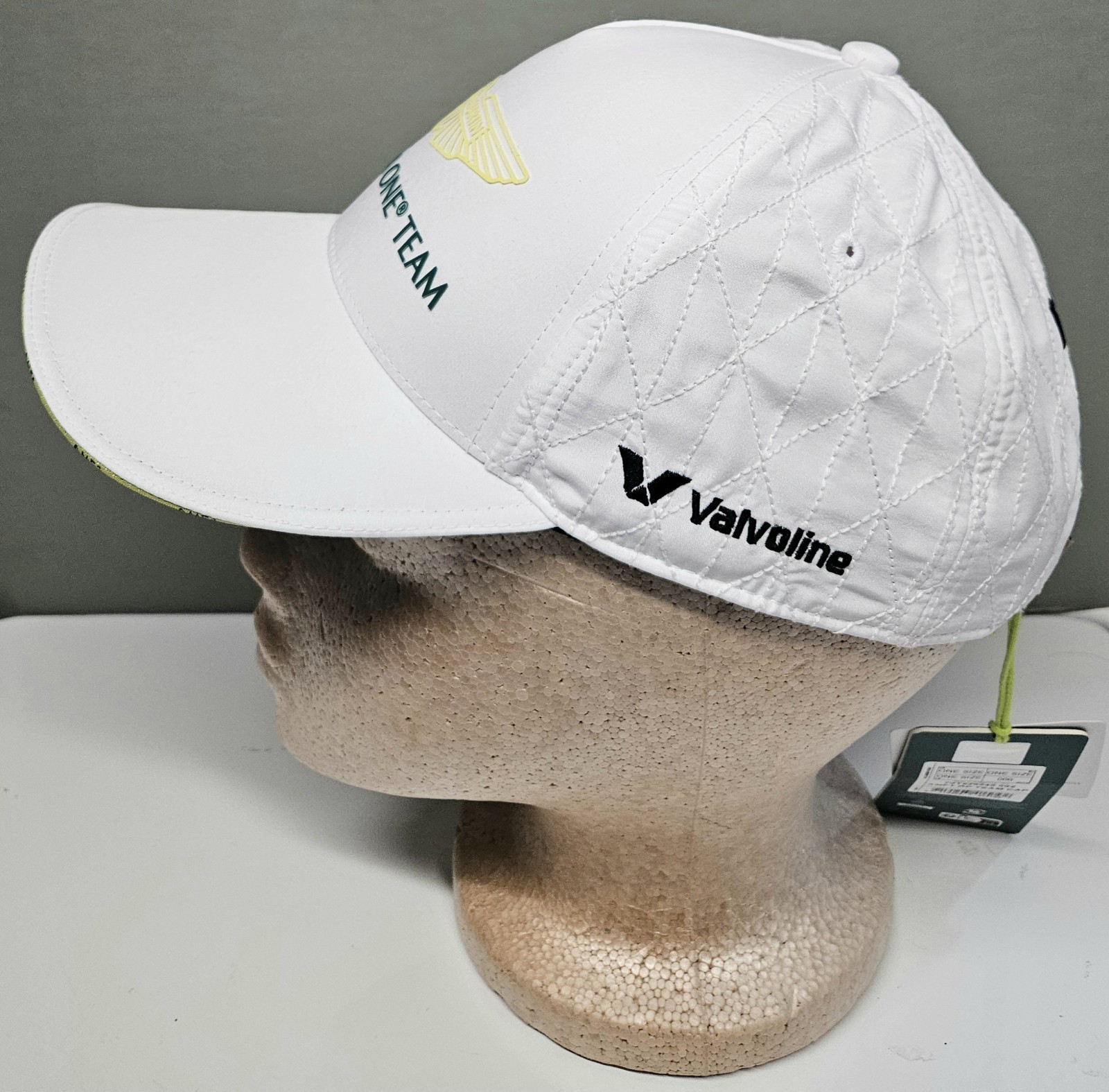 Aston Martin Aramco Formula One Team Cap White Adult Strapback Adjustable NWT