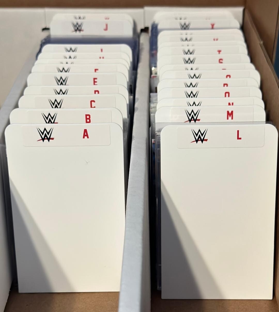 (26) TALL Sports Card Dividers with 26 FREE WWE A-Z Labels Set
